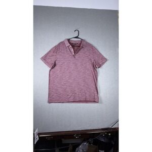 Michael Kors Polo Shirt Mens XL Performance Golf Lightweight Heathered MK Red